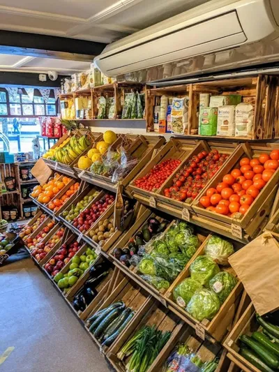 fruit and vegetables on display in-store