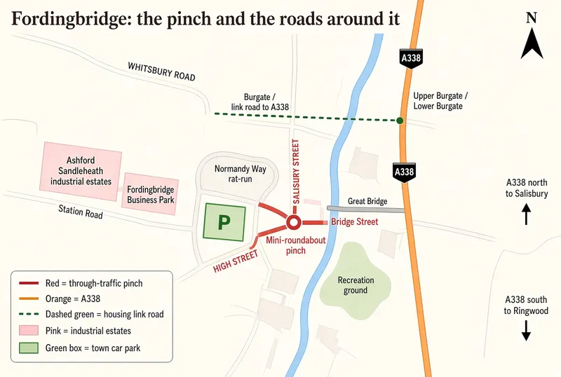 Map highlighting busy traffic routes