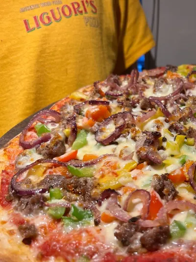 Wood-fired pizza from Liguoris Handmade Pizza