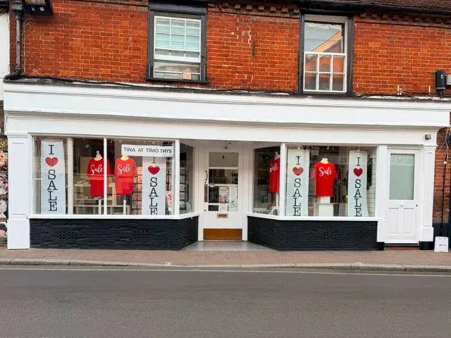 The shop front of Tina at Timothy’s on Fordingbridge High Street