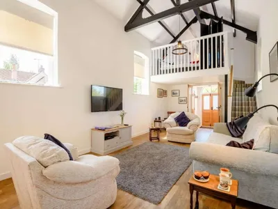 open plan interior and mezzanine