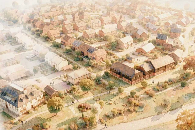 Artist impression of new homes at Sandle Park